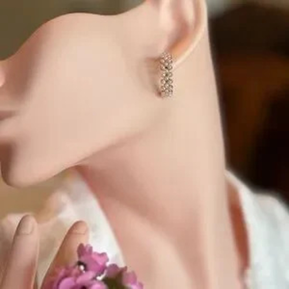 Gold Cluster Earrings